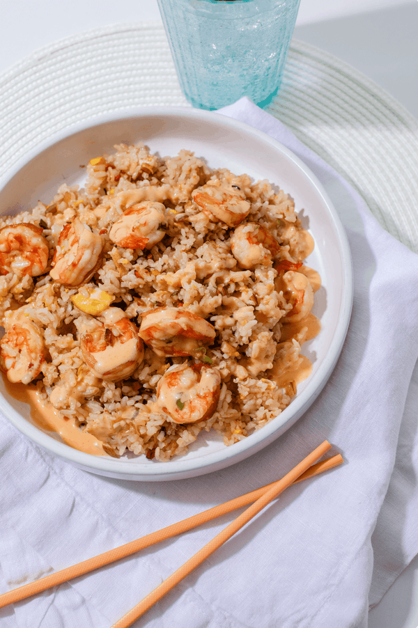 Shrimp Fried Rice with Terry Ho’s Yum Yum Sauce